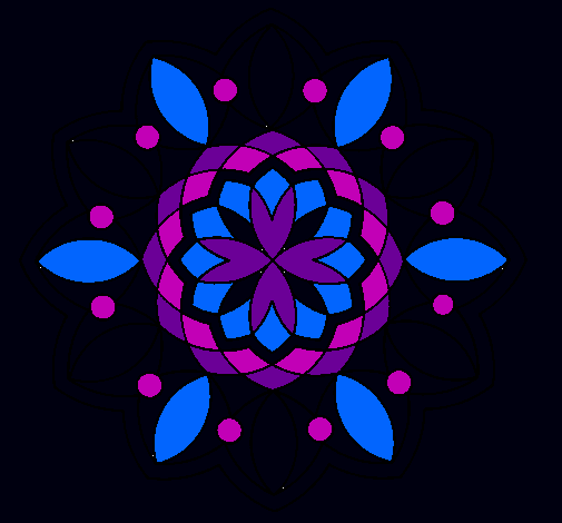 Dibujo Mandala 3 pintado por blanca