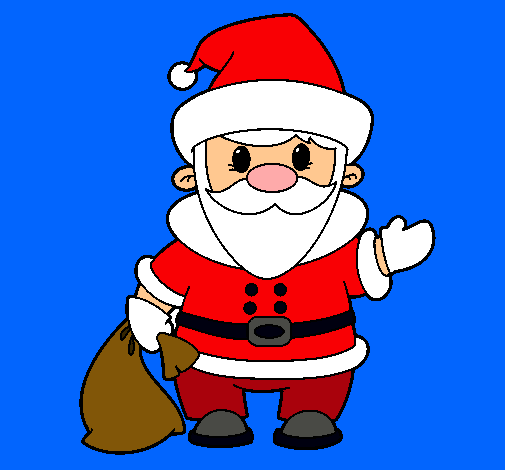 Dibujo Papa Noel 4 pintado por pekita