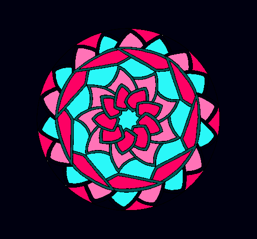 Dibujo Mandala 1 pintado por blanca