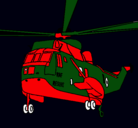 Dibujo Helicóptero al rescate pintado por mani