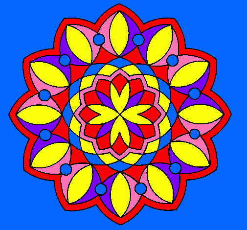 Dibujo Mandala 3 pintado por gldadys