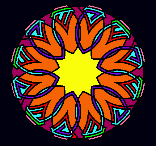 Dibujo Mandala 37 pintado por DANIR