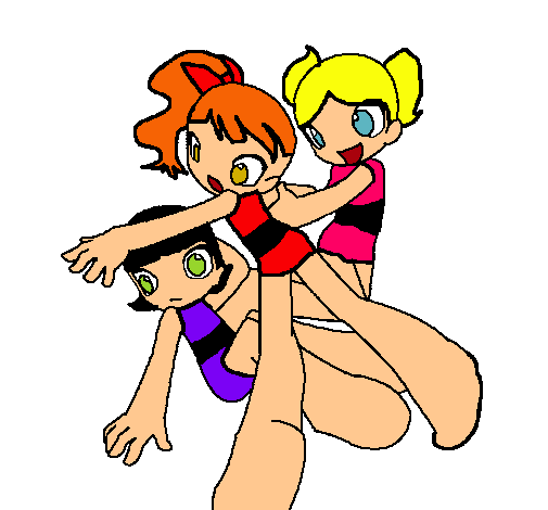 Dibujo 3 chicas pintado por Rocio1999