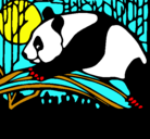 Dibujo Oso panda comiendo pintado por NaRuTa 