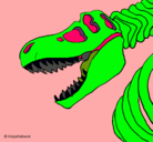 Dibujo Esqueleto tiranosaurio rex pintado por 5545