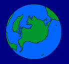 Dibujo Planeta Tierra pintado por yordi