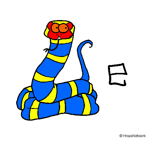 Dibujo Serpiente pintado por machu