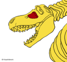 Dibujo Esqueleto tiranosaurio rex pintado por diego2002