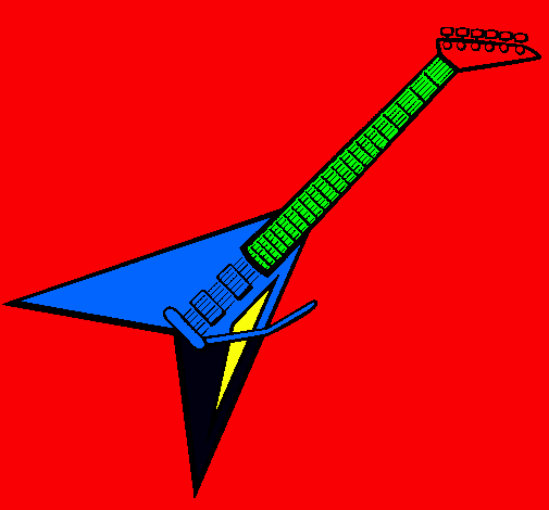 Dibujo Guitarra eléctrica II pintado por HUGO10