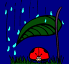 Dibujo Mariquita protegida de la lluvia pintado por 123456789