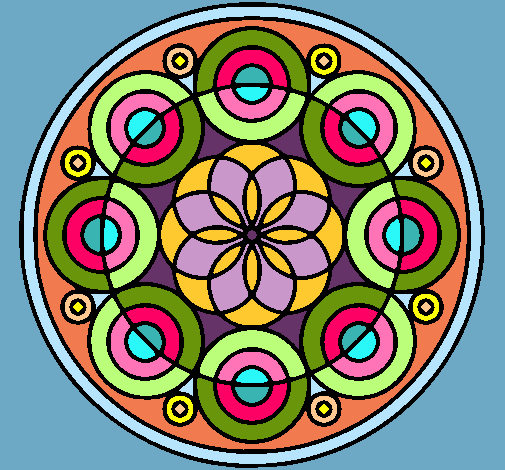 Dibujo Mandala 35 pintado por CarBeCar