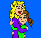 Dibujo Madre e hija abrazadas pintado por NATALITAA
