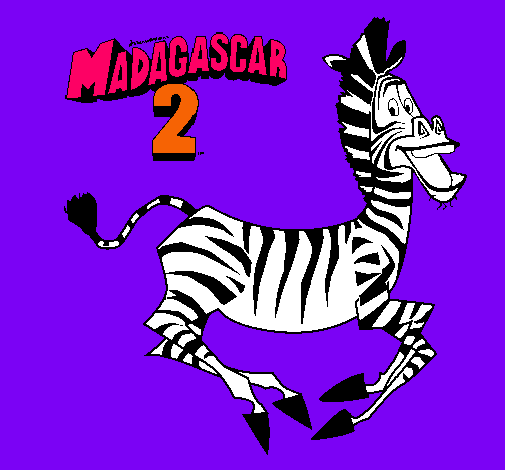 Dibujo Madagascar 2 Marty pintado por alexandra11