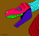 Dibujo Esqueleto tiranosaurio rex pintado por RUBEN11122