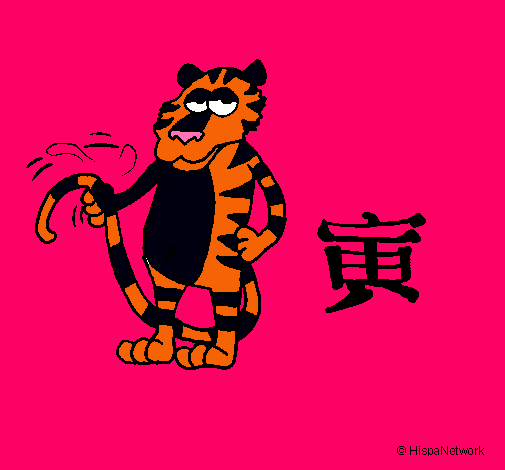 Dibujo Tigre pintado por Lunitta