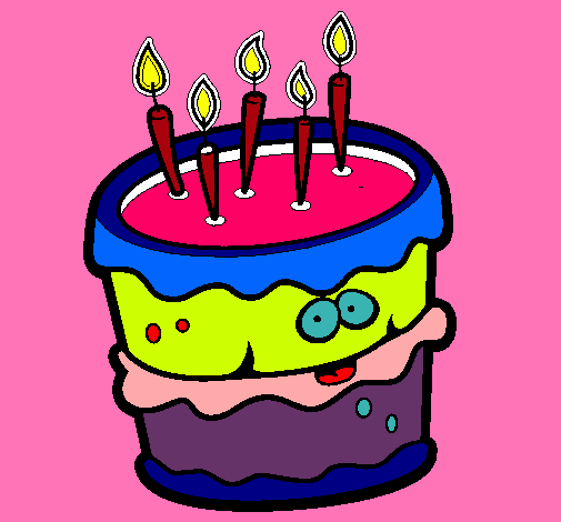 Dibujo Pastel de cumpleaños 2 pintado por AINOITA