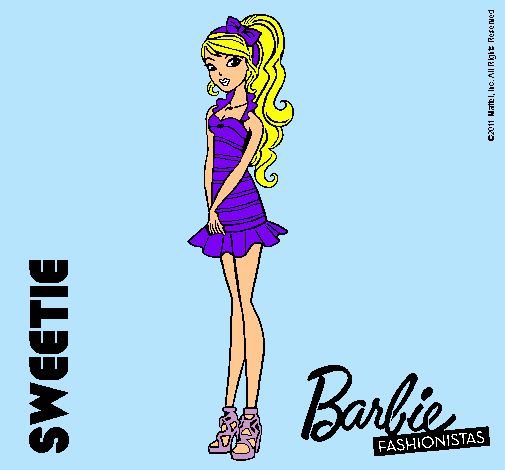 Dibujo Barbie Fashionista 6 pintado por thalia12