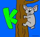 Dibujo Koala pintado por lazy