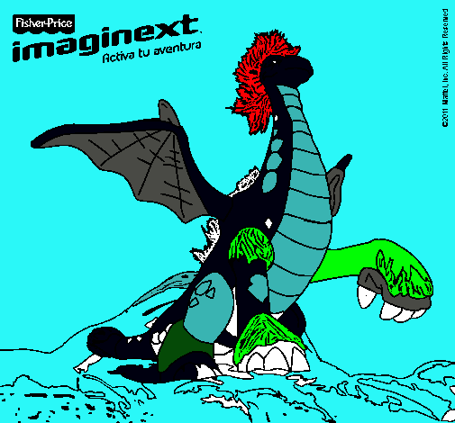 Dibujo Imaginext 9 pintado por amer