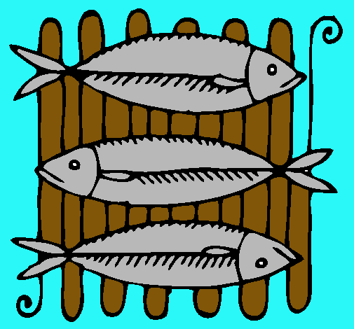 Dibujo Pescado a la brasa pintado por daryydanna