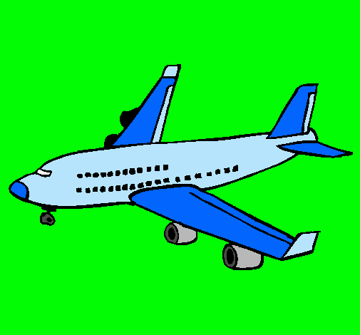 Dibujo Avión de pasajeros pintado por mjag