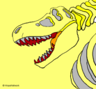 Dibujo Esqueleto tiranosaurio rex pintado por bfgeh