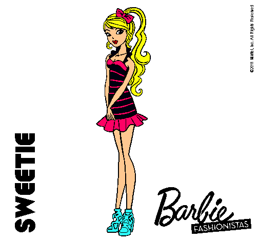 Dibujo Barbie Fashionista 6 pintado por poqoiiona