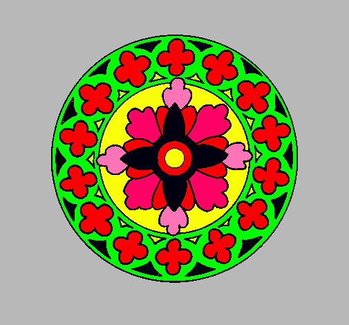 Dibujo Mandala 21 pintado por 0005