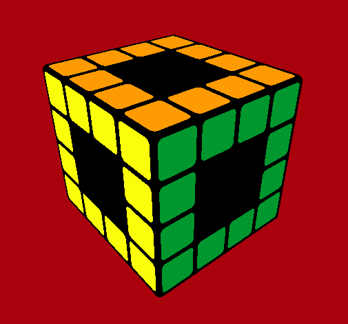 Dibujo Cubo de Rubik pintado por Beckham