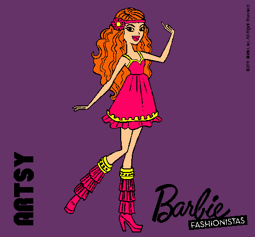 Dibujo Barbie Fashionista 1 pintado por amalia