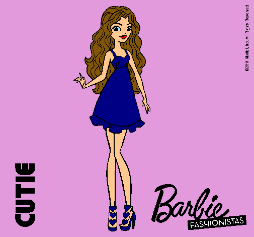 Dibujo Barbie Fashionista 3 pintado por javito