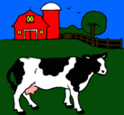Dibujo Vaca pasturando pintado por ternu