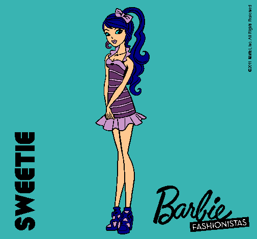 Dibujo Barbie Fashionista 6 pintado por Pantaraya