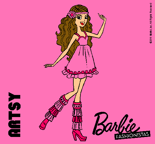 Dibujo Barbie Fashionista 1 pintado por ANTONELLA2