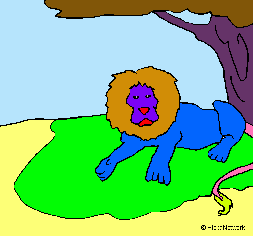 Dibujo Rey león pintado por Iria09