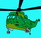 Dibujo Helicóptero al rescate pintado por eeer