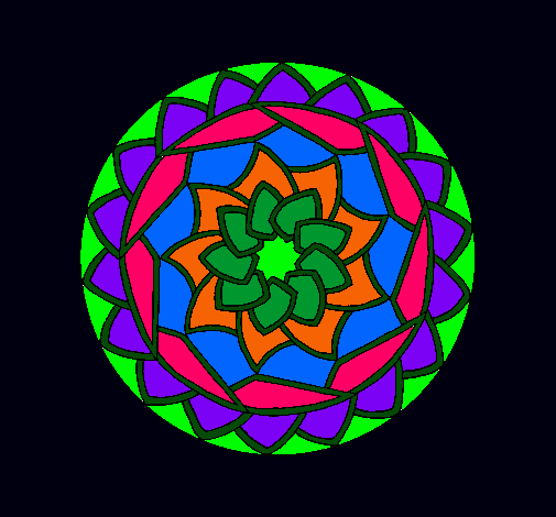 Dibujo Mandala 1 pintado por amalia