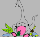 Dibujo Diplodocus sentado pintado por AiBeLau