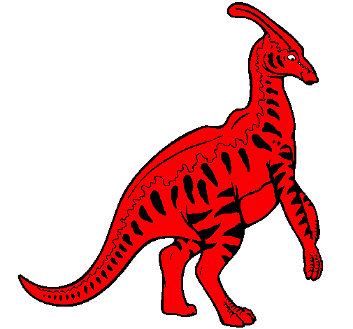 Dibujo Parasaurolofus con rayas pintado por magt0269