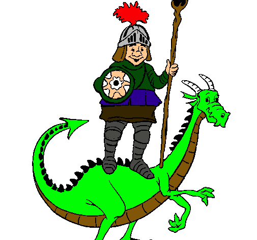 Dibujo Caballero San Jorge y el dragon pintado por GUILLERMOGZ