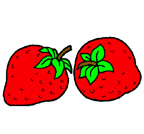 Dibujo fresas pintado por adrivera