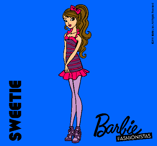 Dibujo Barbie Fashionista 6 pintado por nirma23