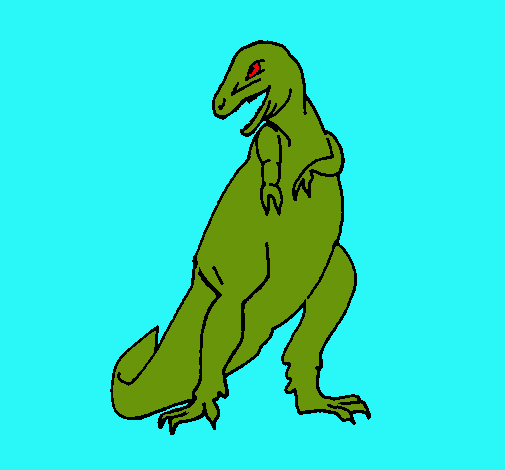 Dibujo Tiranosaurios rex pintado por Bowser