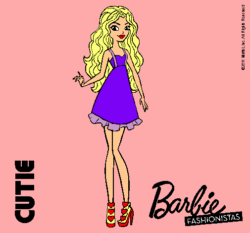 Dibujo Barbie Fashionista 3 pintado por katyprinses
