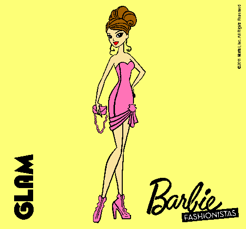 Dibujo Barbie Fashionista 5 pintado por gabriella 