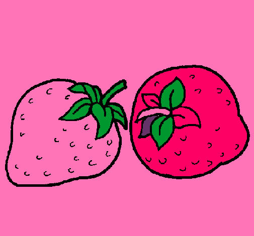 Dibujo fresas pintado por mariabravo