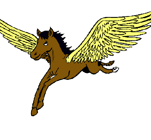 Dibujo Pegaso al vuelo pintado por maiaparis