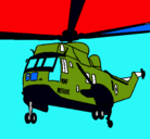 Dibujo Helicóptero al rescate pintado por LUILLI