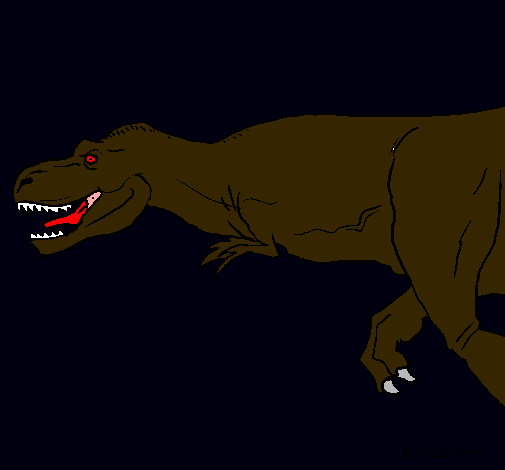 Dibujo Tiranosaurio rex pintado por ternu