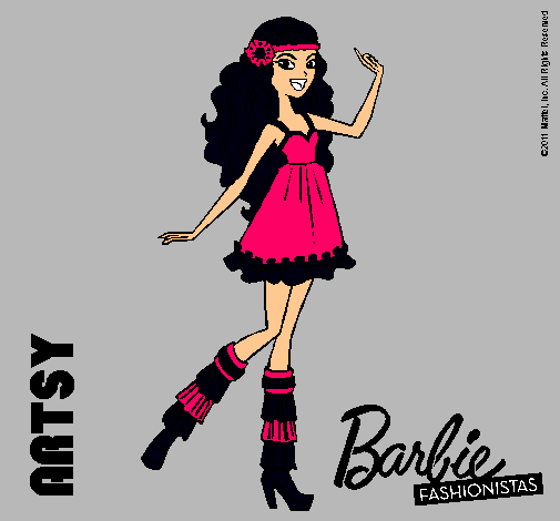 Dibujo Barbie Fashionista 1 pintado por moiiocoiia01